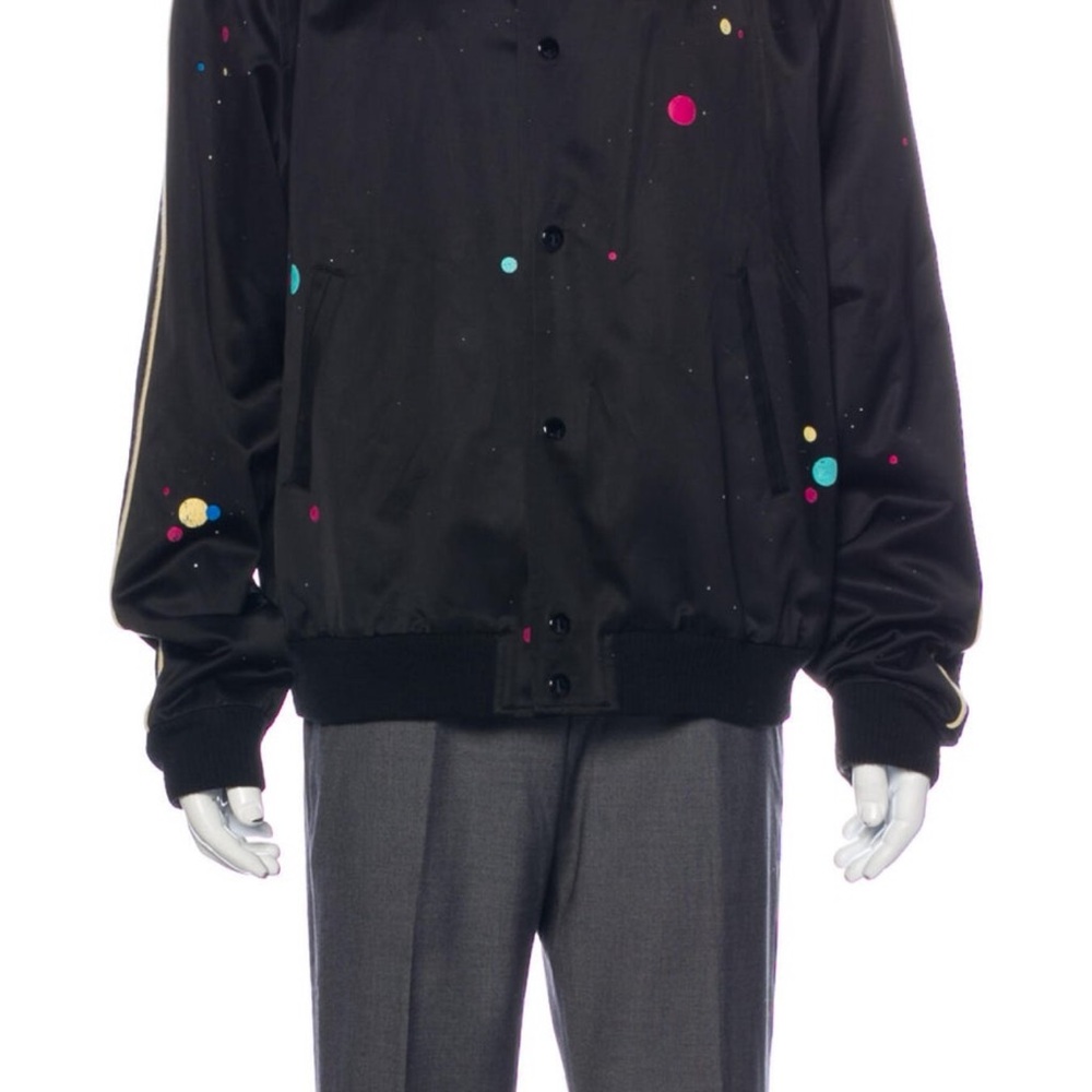 Saint Laurent Black Graphic Jacket - Picture 2 of 3